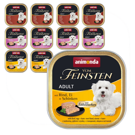 Animonda Vom Feinsten Adult 11x150g Mokra Karma Dla Psa Mix Smaków Królik Kurczak Wołowina