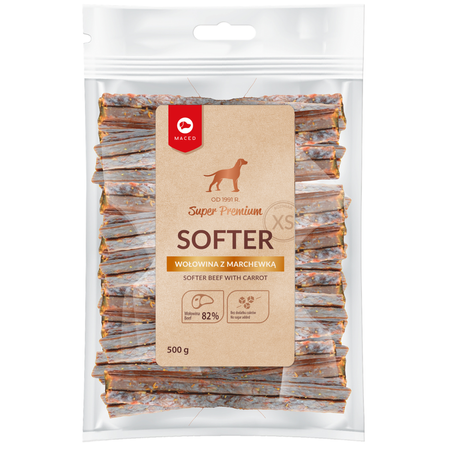 Maced Super Premium Softer Wołowina Z Marchewką Mini Przysmak Dla Psa 500g
