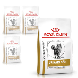 Royal Canin Veterinary Urinary S/O Moderate Calorie 4x400g Sucha Karma Dla Kotów Z Problemami Urologicznymi