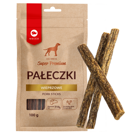 Maced Super Premium Przysmak Dla Psa Pałeczki Wieprzowe 100g