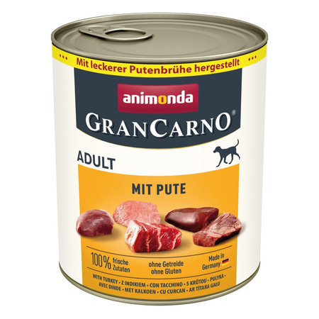 Animonda GranCarno Adult 6x800g Mokra Karma Dla Psa z Indykiem