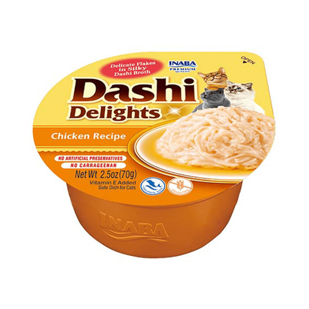 Inaba Cat Dashi Delights 6x70g Uzupełniająca Karma Dla Kota Bulion z Kurczakiem  3+3 Gratis