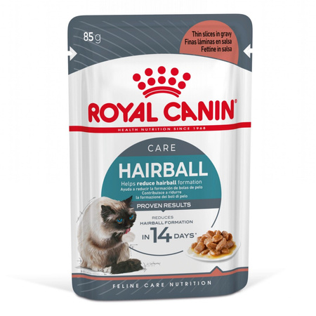 Royal Canin Hairball Care 12x85g Mokra Karma Dla Kotów Dorosłych w Sosie Eliminacja Kul Włosowych