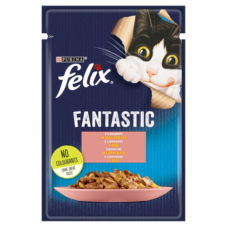 Felix Fantastic Karma Dla Kotów Łosoś W Galaretce Saszetka 6x85g