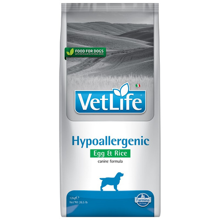 Vet Life HIPO Egg & Rice DOG 12kg sucha karma dla psów z alergią