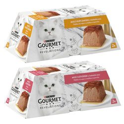 Purina Gourmet Revelations Mus z Łososiem i Kurczakiem 4x57g Mokra Karma Dla Kota w Sosie