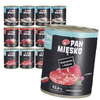 Pan Mięsko 12x800g Hipoalergiczna Mokra Karma Dla Psa Mix 3 Smaków