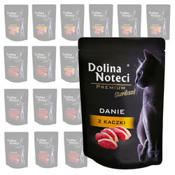 Dolina Noteci Sterilised Danie z Kaczki i Wołowiny Mix 20x85g Mokra Karma Dla Kotów Sterylizowanych