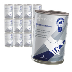 Trovet Unique Protein UPR 12x400g Mokra Karma Uzupełniająca Dla Psów i Kotów z Królikiem