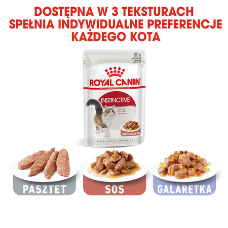 Royal Canin Instinctive FHN Karma Mokra W Sosie Dla Kotów Dorosłych, Wybrednych 12x85g