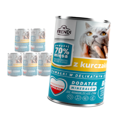 Frendi Mokra Karma Dla Kota 6x400g Kawałki w Sosie z Kurczakiem