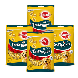Pedigree Tasty Minis 155g o Smaku Wołowiny i Drobiu -  Przysmak dla psa, 4 sztuki w cenie 3
