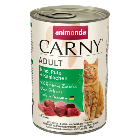 Animonda Carny Adult 6x400g Mokra Karma Dla Kota Wołowina Indyk i Królik