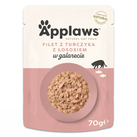 Applaws Cat Mokra Karma Dla Kota 3x70g Filet z Tuńczyka z Łososiem w Galaretce