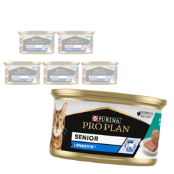 Purina Pro Plan Senior Longevis 6x85g Mokra Karma Dla Starszych Kotów Mus Z Tuńczykiem