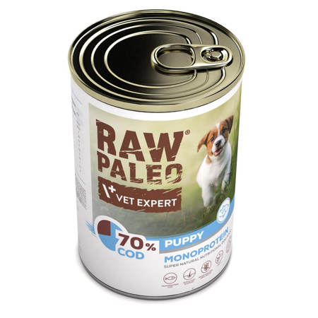 Raw Paleo Puppy Monoprotein 400g Mokra Karma Dla Szczeniąt z Dorszem