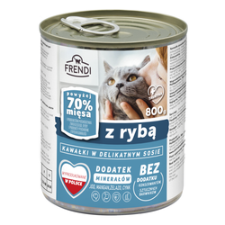Frendi Kawałki z Rybą w Sosie 800g Mokra Karma Dla Dorosłych Kotów Wszystkich Ras