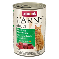 Animonda Carny Adult 400g Mokra Karma Dla Kota Wołowina Indyk i Królik