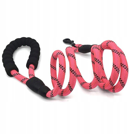 Mocna Smycz Dla Psa Dużego 3m Różowa Odblaskowa