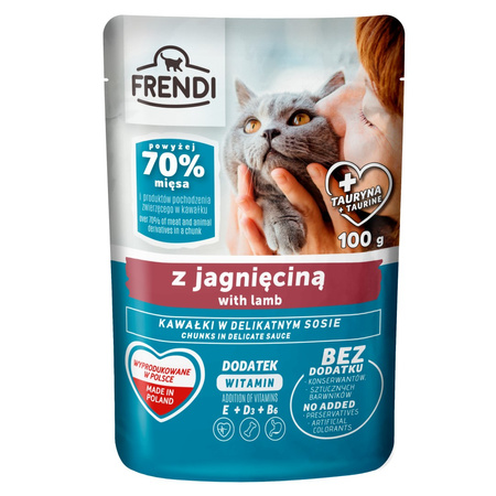 Frendi Mokra Karma Dla Kota 12x100g Kawałki w Sosie z Jagnięciną