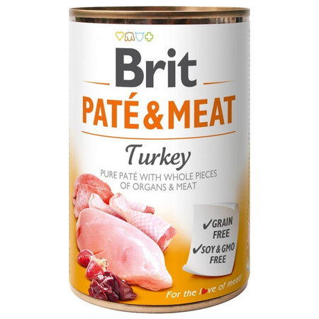 Brit Pate&Meat Mokra Karma Dla Psów Mix Smaków 12x400g Wołowina Królik Jagnięcina Kurczak Kaczka Łosoś