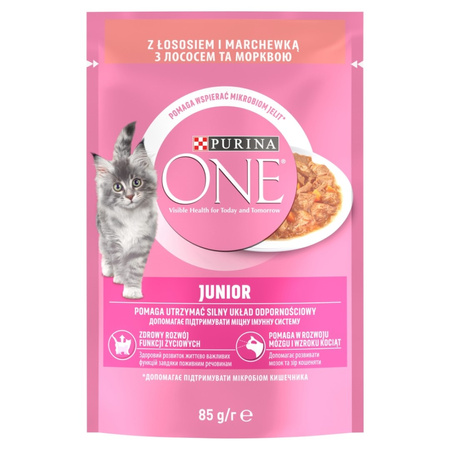 Purina One Junior 6x85g Mokra Karma Dla Kociąt Z Łososiem I Marchewką
