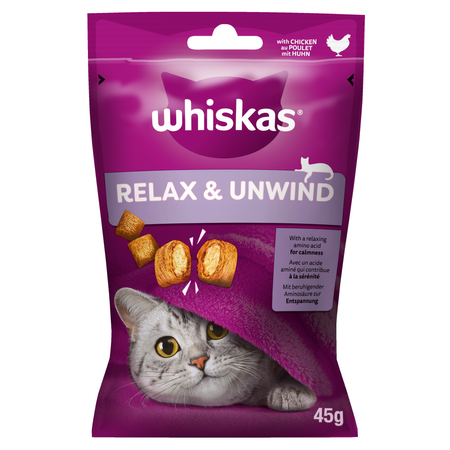  Whiskas Relaks i Odprężenie 3x45g Przysmak Dla Kota Ciastka Z Kurczakiem