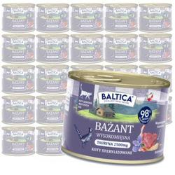 Baltica Smaki Regionów Bażant 24x185g Bezzbożowa Mokra Karma Dla Kotów Sterylizowanych