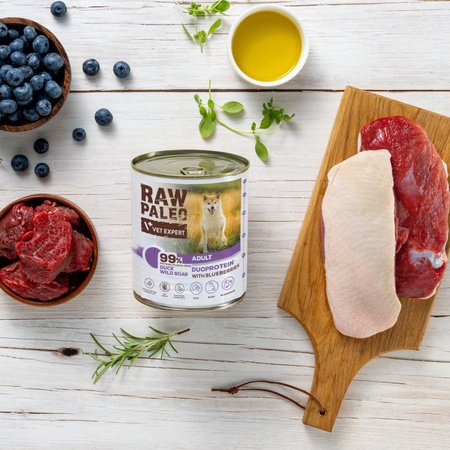 Raw Paleo Duck&Boar Adult Duoprotein 400g​ Mokra Karma Dla Psa z Kaczką i Dzikiem