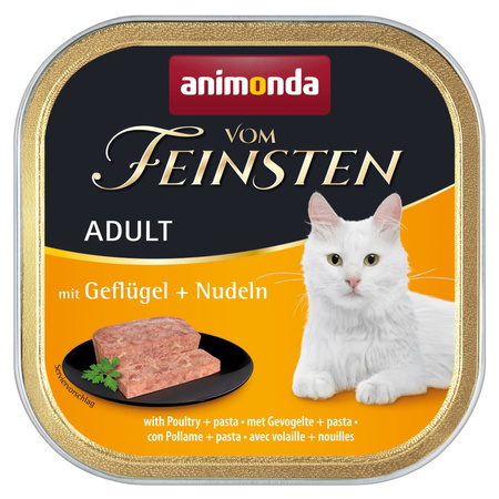 Animonda Vom Feinsten Adult 32x100g Mokra Karma dla Kota z Drobiem i Makaronem