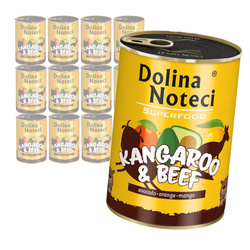 Dolina Noteci Superfood Mokra Karma Dla Psa Kangur Wołowina 6x400g