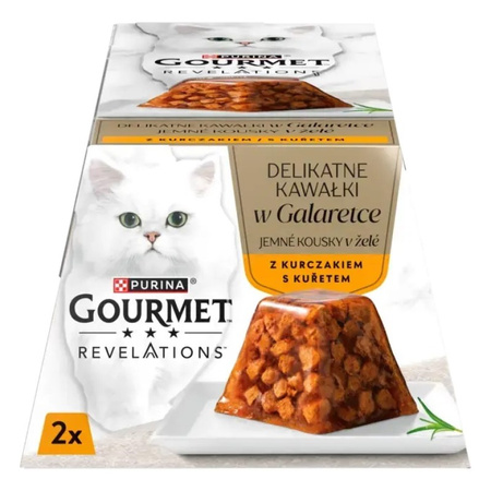Purina Gourmet Revelations 2x57g Mokra Karma Dla Kota Kurczak W Galaretce