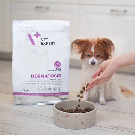 VetExpert Veterinary Diet Dermatosis Lamb & Krill 2kg Sucha Karma Weterynaryjna Dla Psów z Zaburzeniami Dermatologicznymi