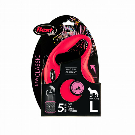 FLEXI NEW CLASSIC L 5M CZERWONA