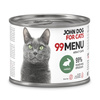 John Dog for Cats 99 Menu Mokra Karma Dla Dorosłych Kotów Z Królikiem 12x200g