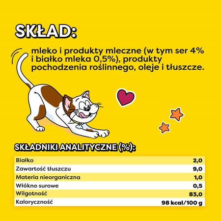Dreamies Creamy 8x10g Kremowy Przysmak Dla Kotów Z Serem
