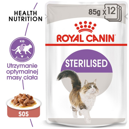 Mokra Karma Dla Kotów Sterylizowanych Royal Canin FHN Sterilised W Sosie 48x85g