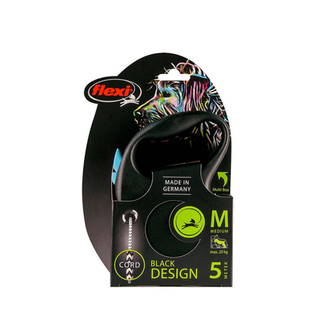 Flexi Smycz Automatyczna Dla Psa Black Design M Linka 5 M Niebieska