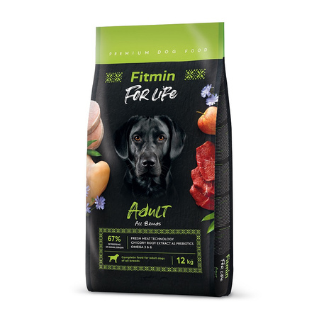 Fitmin Dog For Life Adult All Breeds 12kg Sucha Karma Dla Dorosłych Psów Wszystkich Ras
