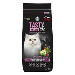 Biofeed Tasty Cats Life Hairball 1,5kg Sucha Karma Dla Dorosłych Kotów Z Królikiem Przeciw Kulom Włosowym