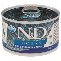 Farmina N&D Dog Ocean Cod Pumpkin Puppy 140g Mokra Karma dla Szczeniąt Dorsz i Dynia