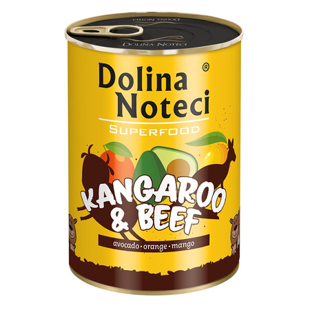 Dolina Noteci Superfood Mokra Karma Dla Psa Kangur Wołowina 6x400g