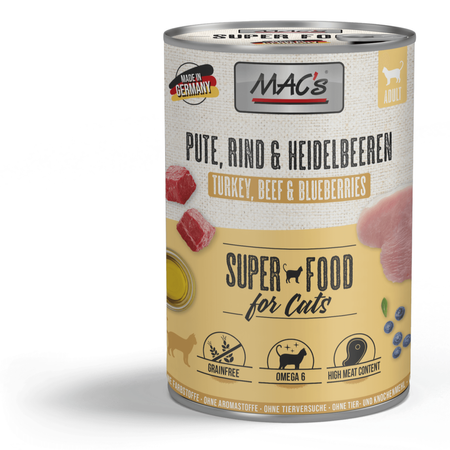 MAC's Cat Mokra Karma Dla Kota Mix Smaków 12x400g Cielęcina Indyk Wołowina Jagnięcina Łosoś Kurczak
