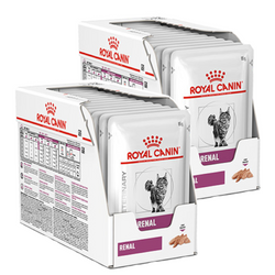 Royal Canin Veterinary Renal 24x85g Pełnoporcjowa Mokra Karma Pasztet Dla Kotów Z Niewydolnością Nerek Zapobiega Powstawaniu Kamieni