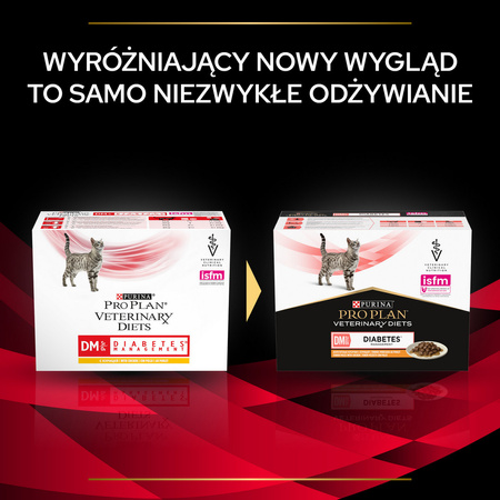Purina Pro Plan Veterinary Diets DM Diabetes Management Mokra Karma Dla Kota 10x85g Redukcja Glukozy