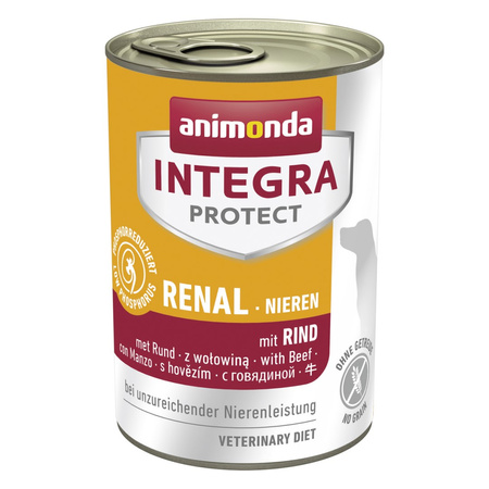 Animonda Integra Protect Nieren 24x400g Mokra Karma z Wołowiną Dla Psów z Niewydolnością Nerek