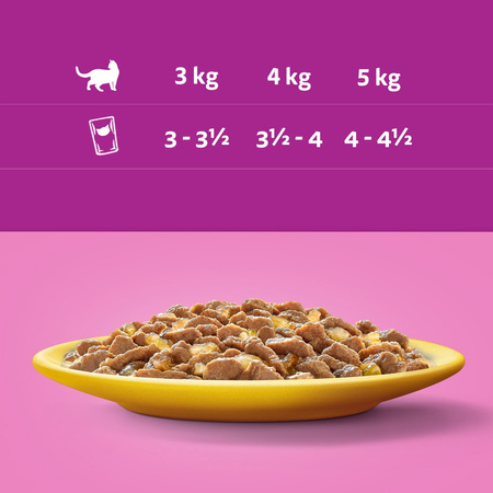 WHISKAS Adult Saszetki 120x85g Drobiowa Uczta Mokra Karma Dla Dorosłego Kota w Galaretce Kawałki z Kurczakiem Kaczką Drobiem Indykiem