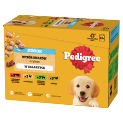 Pedigree Junior Saszetka 12x100g Mokra Karma W Galaretce Dla Psa Mix Czterech Smaków