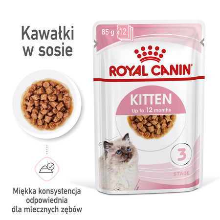 Royal Canin FHN Kitten Instinctive 24x85g Karma Mokra W Sosie Dla Kociąt Do 12 Miesiąca Życia