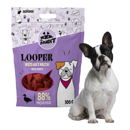 Mr Bandit LOOPER Węzełki z kaczki 500g - naturalny przysmak dla psa